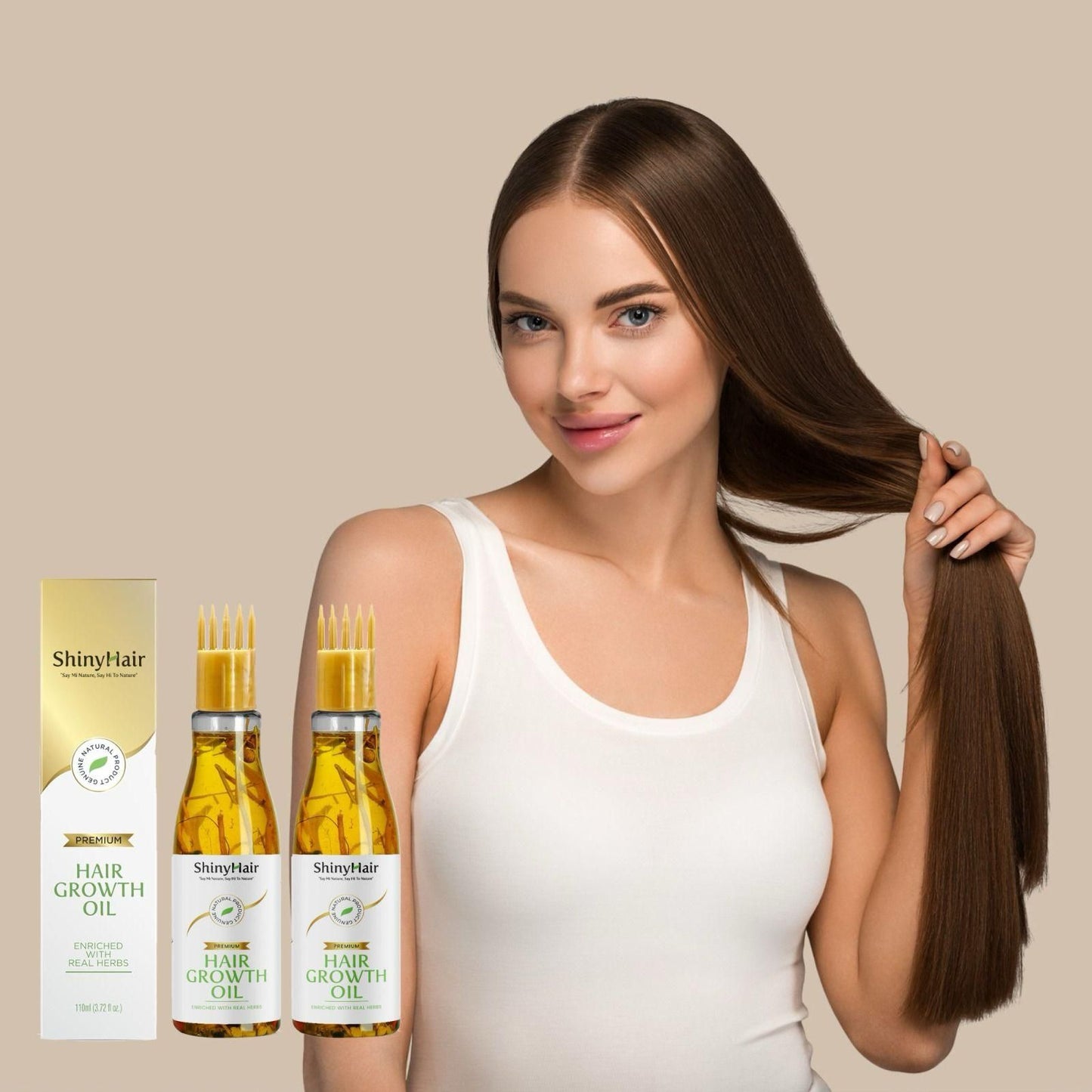 ShinyHair Growth Oil Enriched With Real Herbs ( BUY 1 GET 1 FREE )