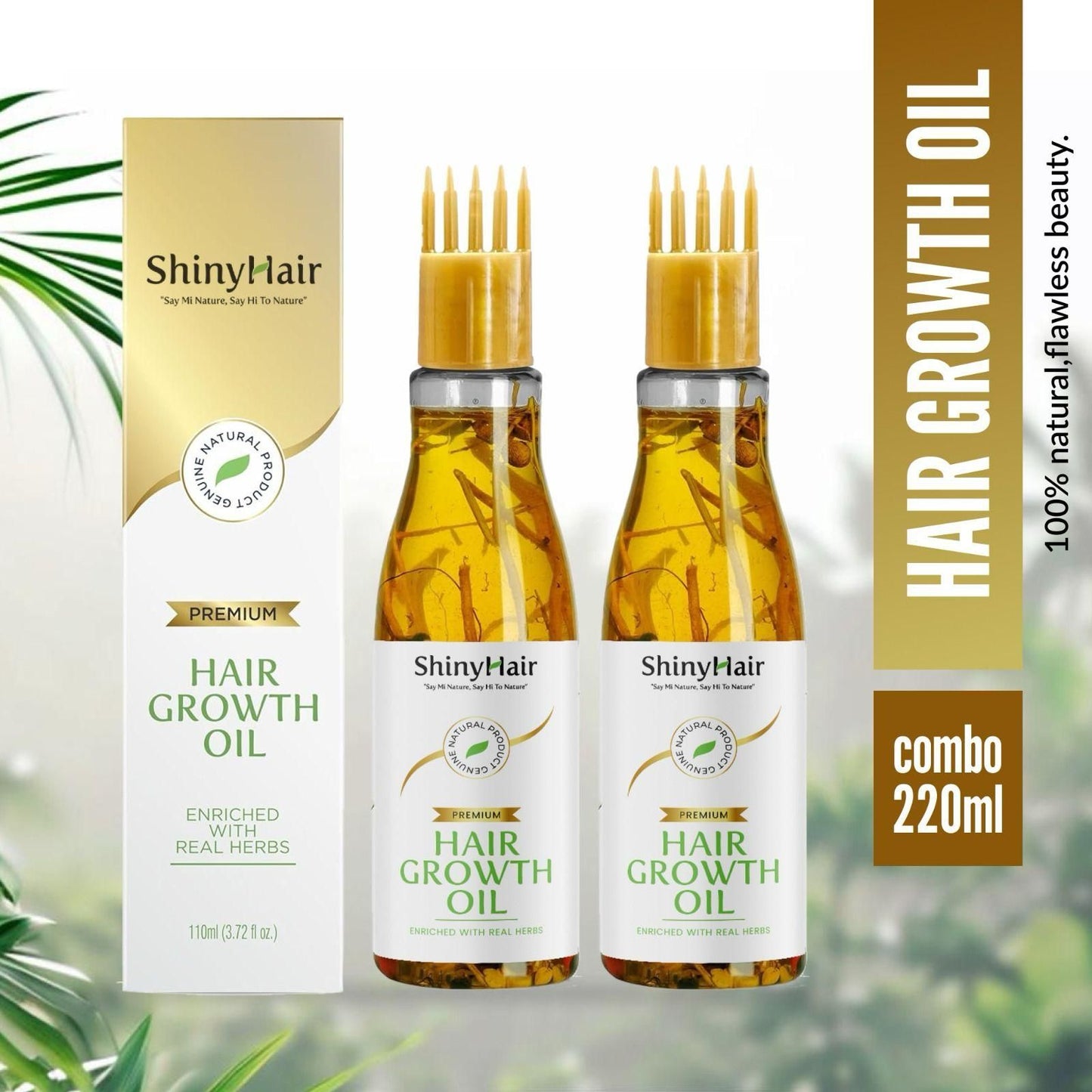 ShinyHair Growth Oil Enriched With Real Herbs ( BUY 1 GET 1 FREE )