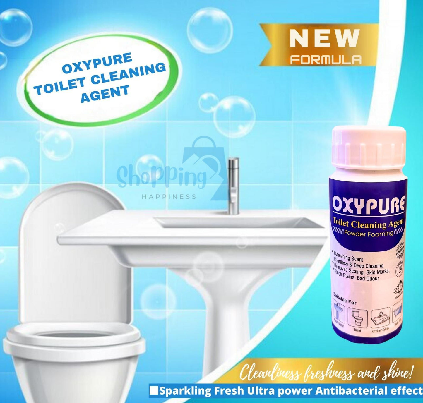 OxyPure Toilet Cleaning & Foaming Agent 100 gm - Buy 1 + Get 1 FREE