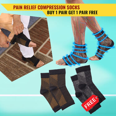 PainReliefPro™ Neuropathy Bamboo Compression Socks for Relief from Swollen Feet and Ankles ( BUY 1 GET 1 FREE )